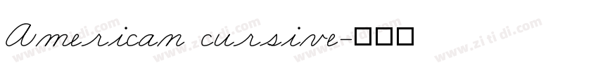 American cursive字体转换